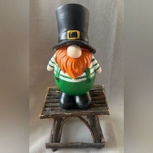 St. Patrick’s Day Leprechaun Gnome Figurine 8”